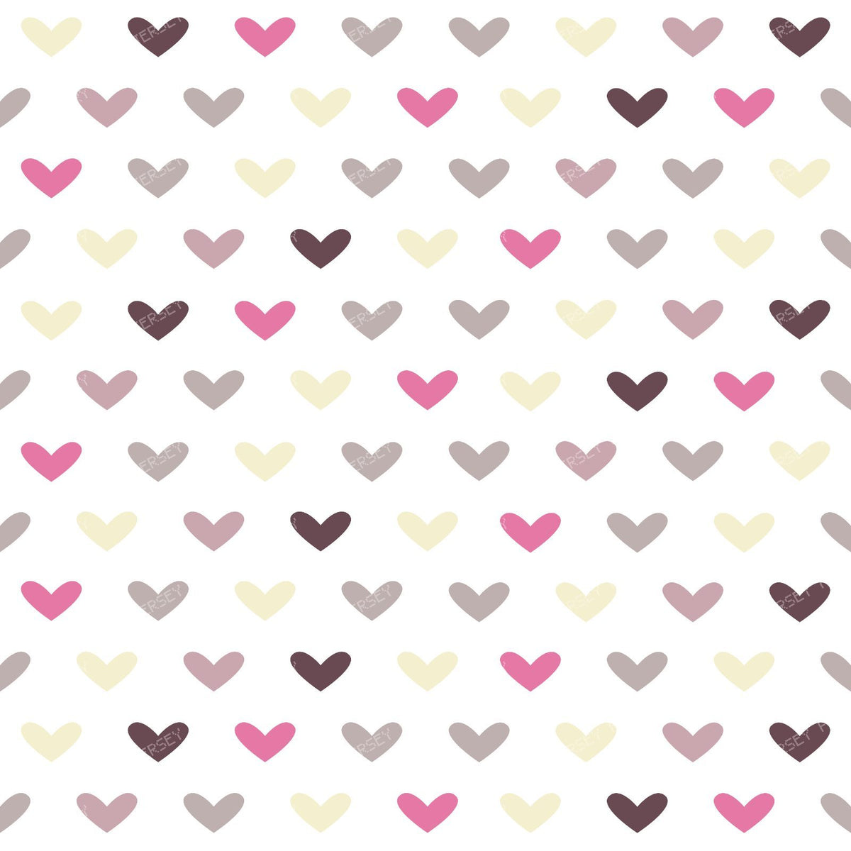 Pattern Of Hearts, Blue Hearts, Brown Hearts, Orange Hearts — Colorful 7