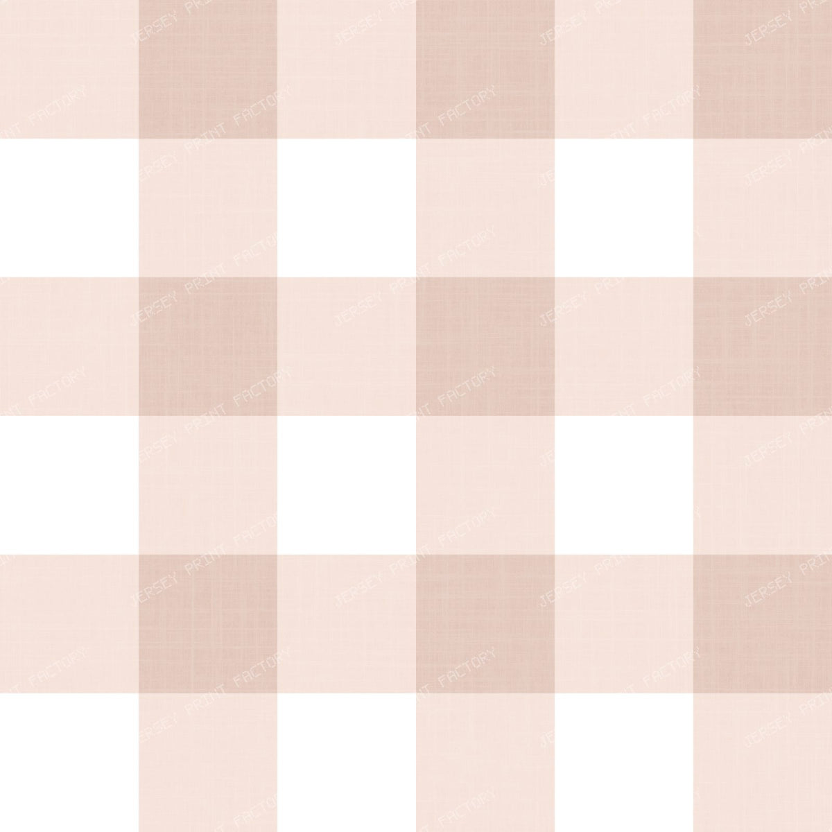 Gingham Check Linen Look - Preppy Girls Nursery — Blush Peach & White