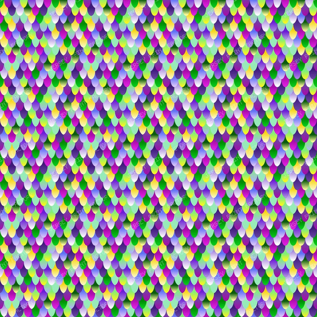 Mermaid Scales Fuchsia and Green