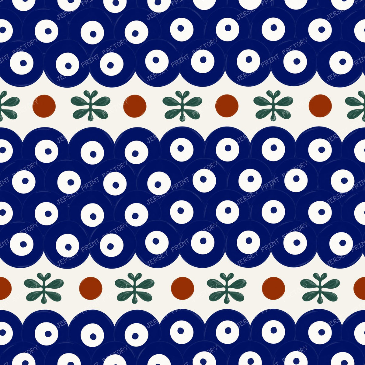 Polish Pottery Mosquito Polkadots Dark Cobalt Blue