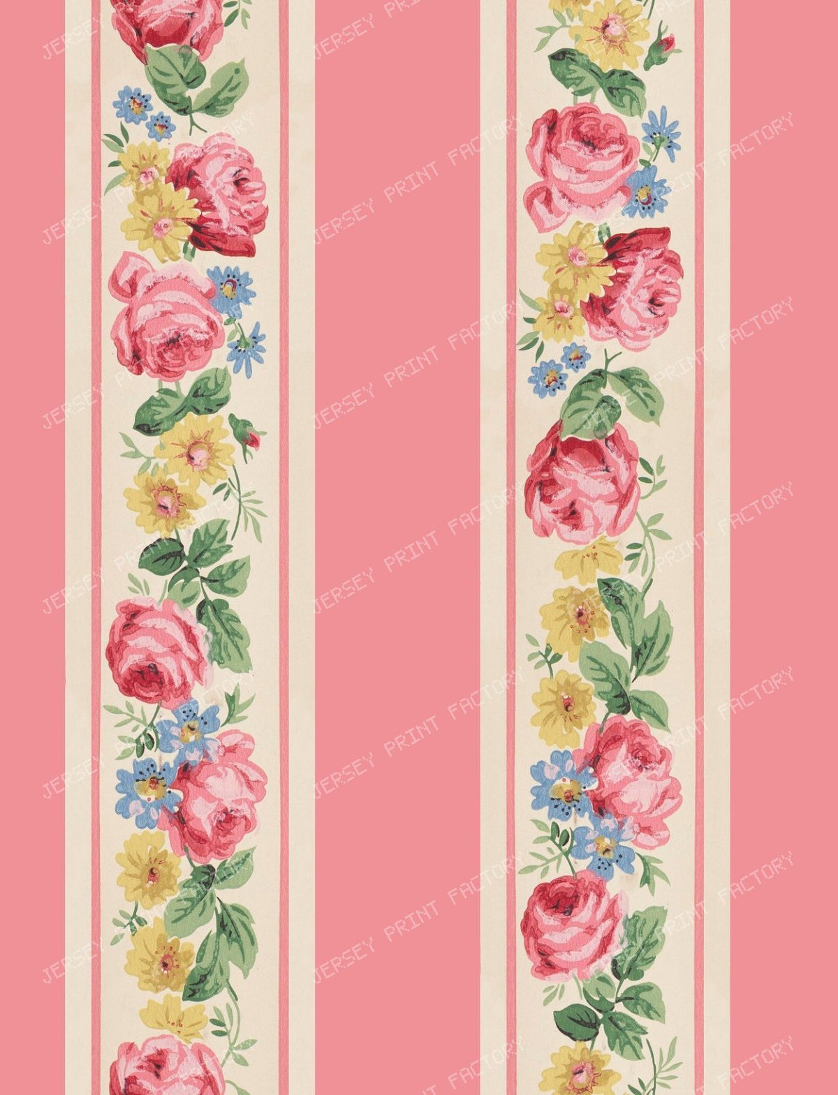 Pink Roses Stripes