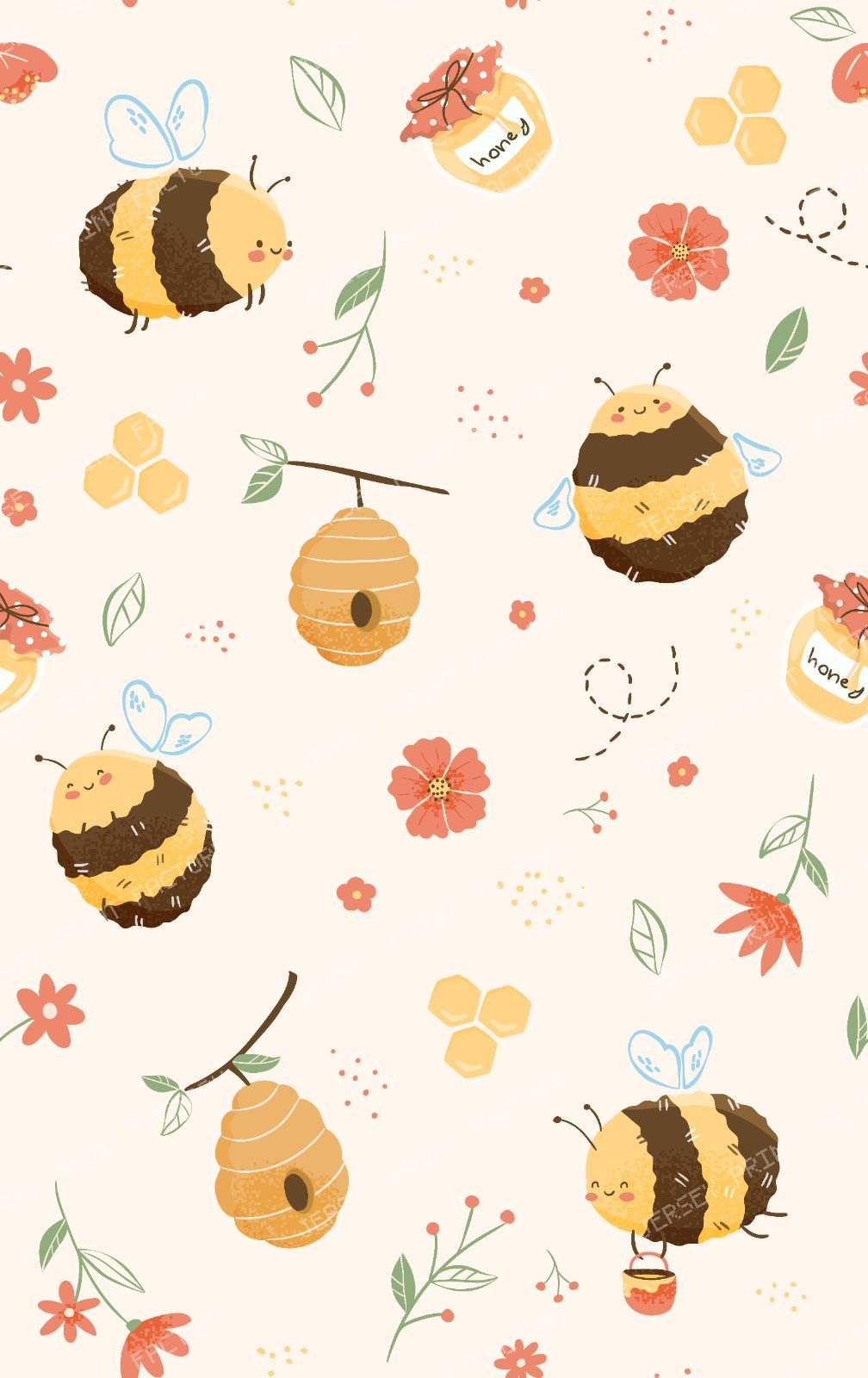 Little Bee PATTERN 1 300 PNG
