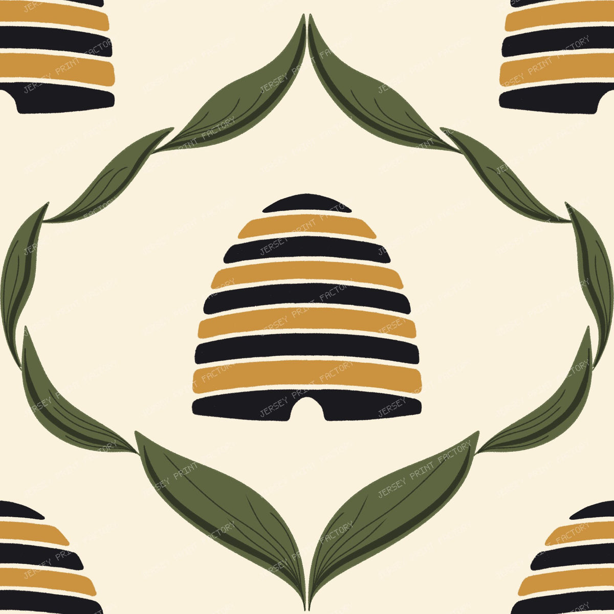 Autumn Farmhouse Botanical Beehive/ Old Harvest Lane Black and Goldenrod