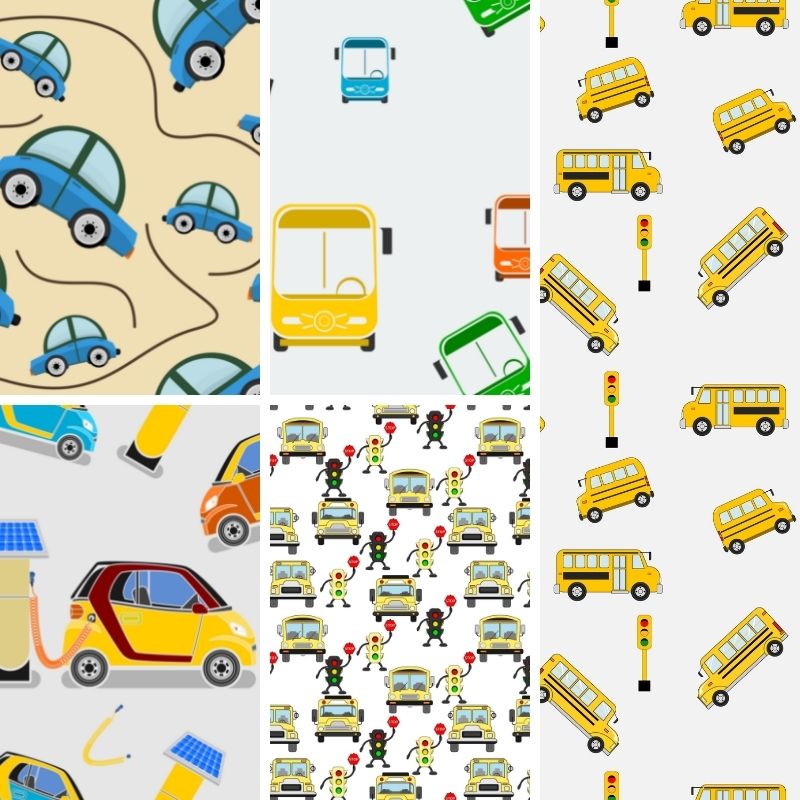 Bus Car Pattern – Jersey Print Factory