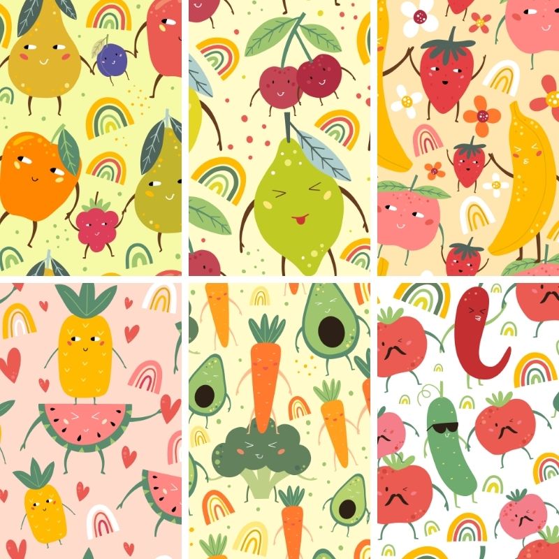 Funny Fruits Pattern – Jersey Print Factory