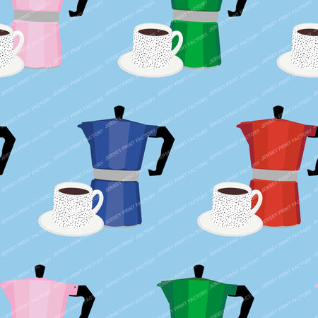 Coffee Pot Lineup in Light Blue with Mut