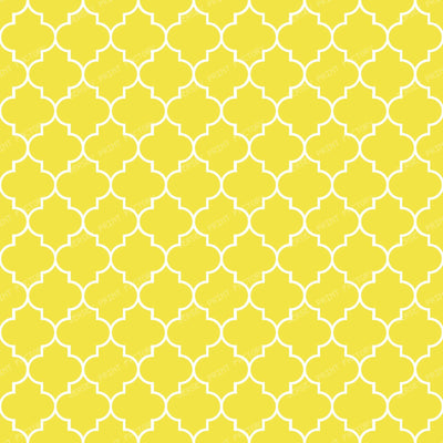 Black And White Latticework, Quatrefoil, Trellis — Yellow