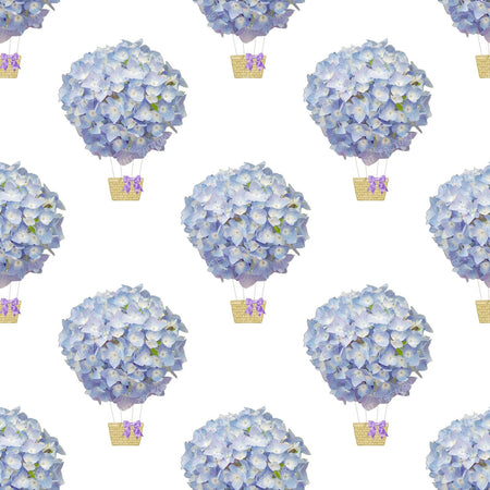 Blue Hydrangeas, Blue Flowers, Hot Air Balloon, Coquette Bow