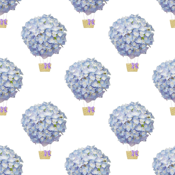 Blue Hydrangeas, Blue Flowers, Hot Air Balloon, Coquette Bow