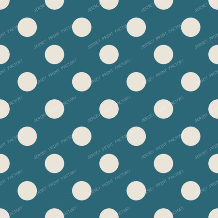 Neutral Minimalist Polka Dots Cherry Red Crisp White — Teal Blue & Oatmeal