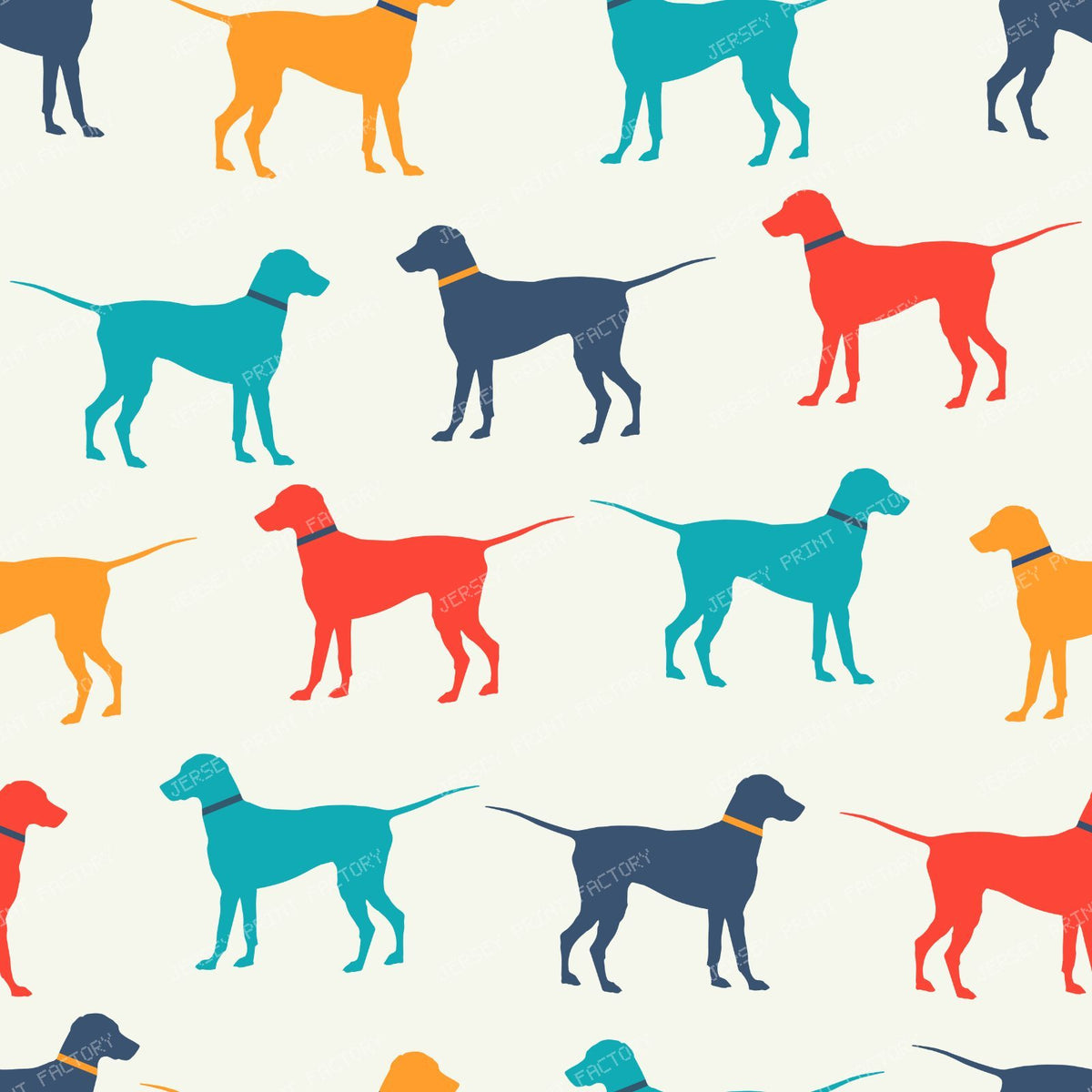 Pattern Of Dogs, Colorful Dogs, Dog Silhouettes, Puppy, Pet — Colorful 2