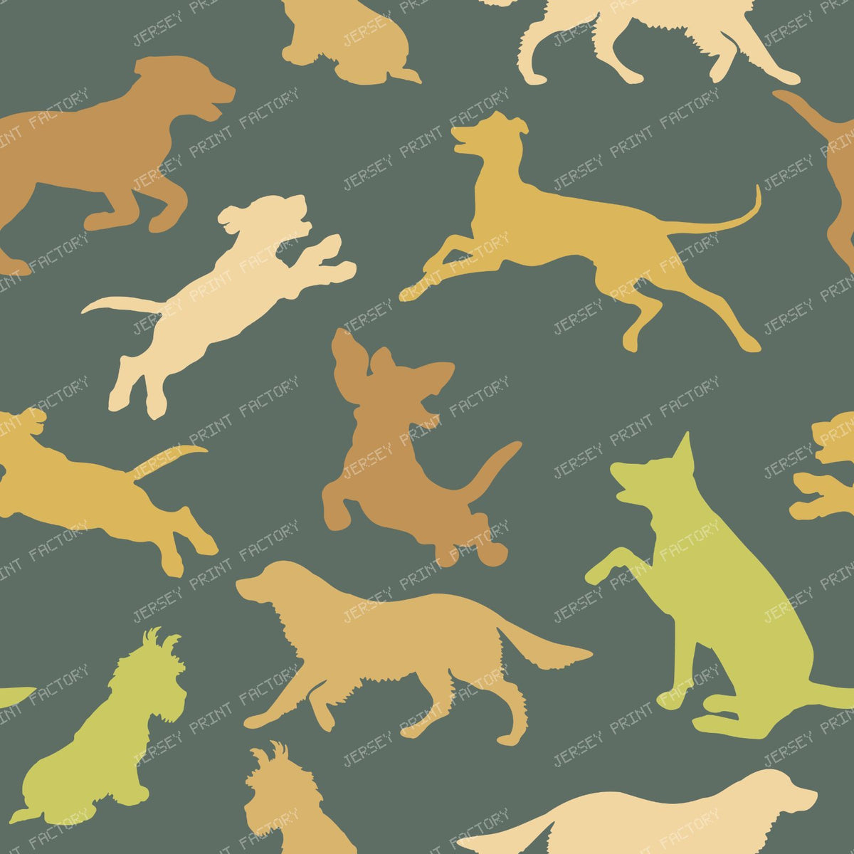 Colorful Dogs, Pattern Of Dogs, Dog Silhouettes, Puppy, Pet