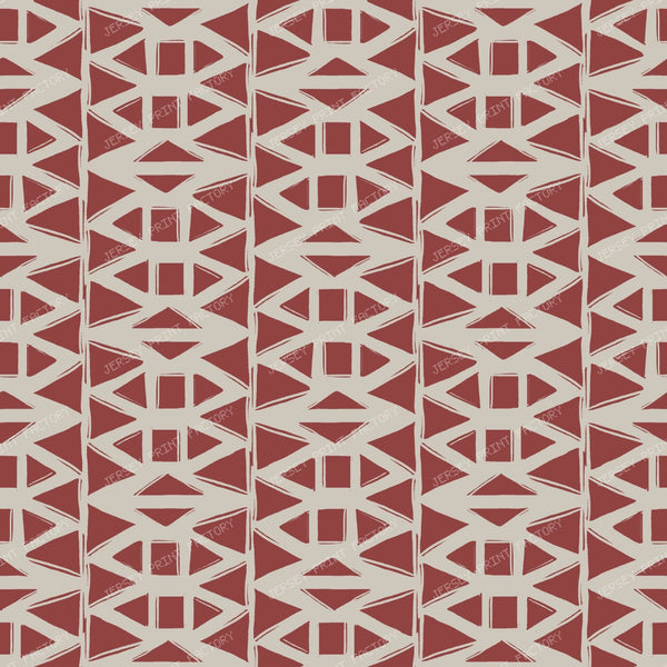 Annick   Tribal Geometric   Beige & Red