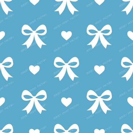 Bow Pattern, Coquette Bow, Ribbon, Cute Bow, White Bow, Hearts, Black — Blue 2