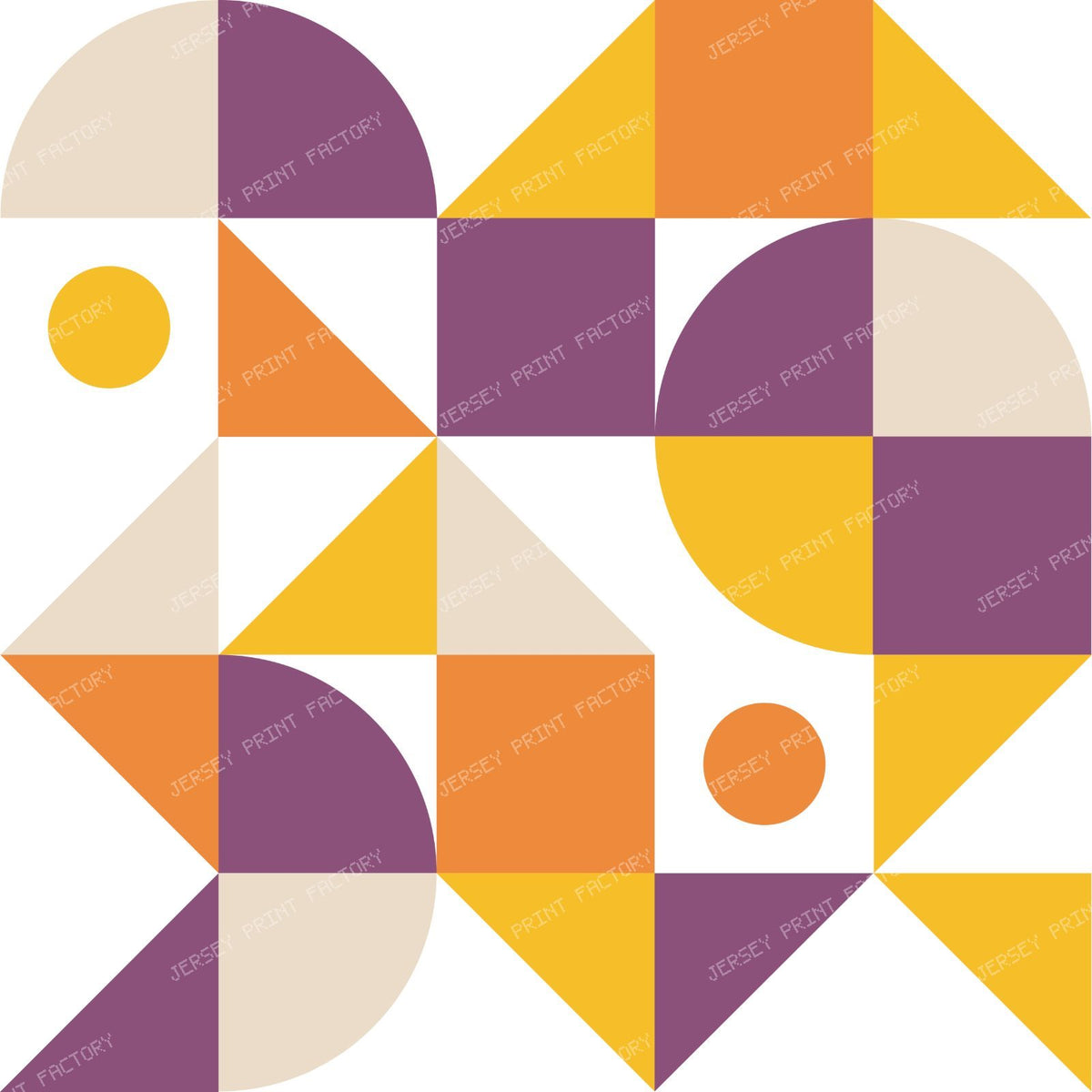 Colorful Bauhaus Pattern, Retro Pattern, Geometric Pattern — Colorful 4