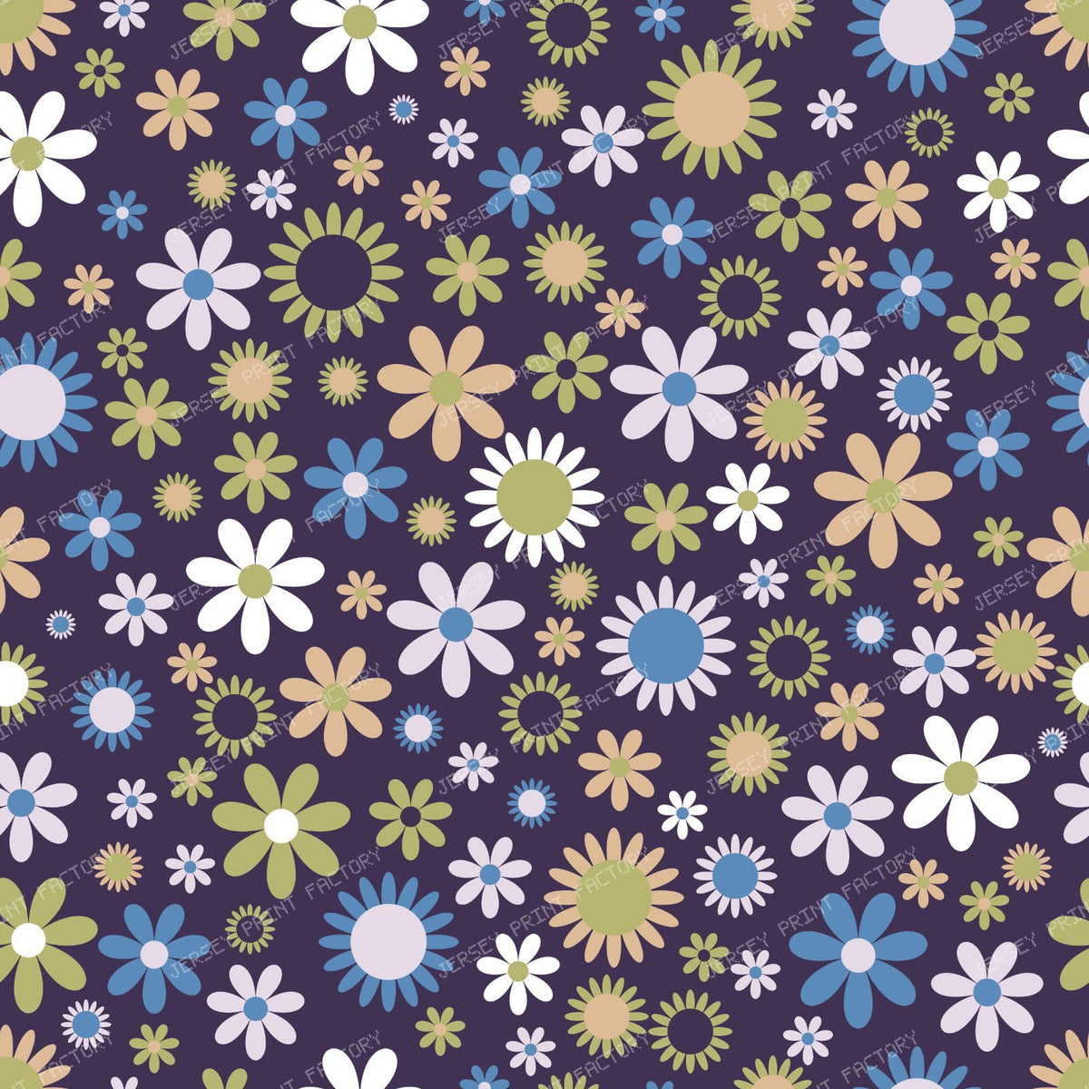 Colorful Flowers, Retro Flowers, Floral Pattern — Colorful 29