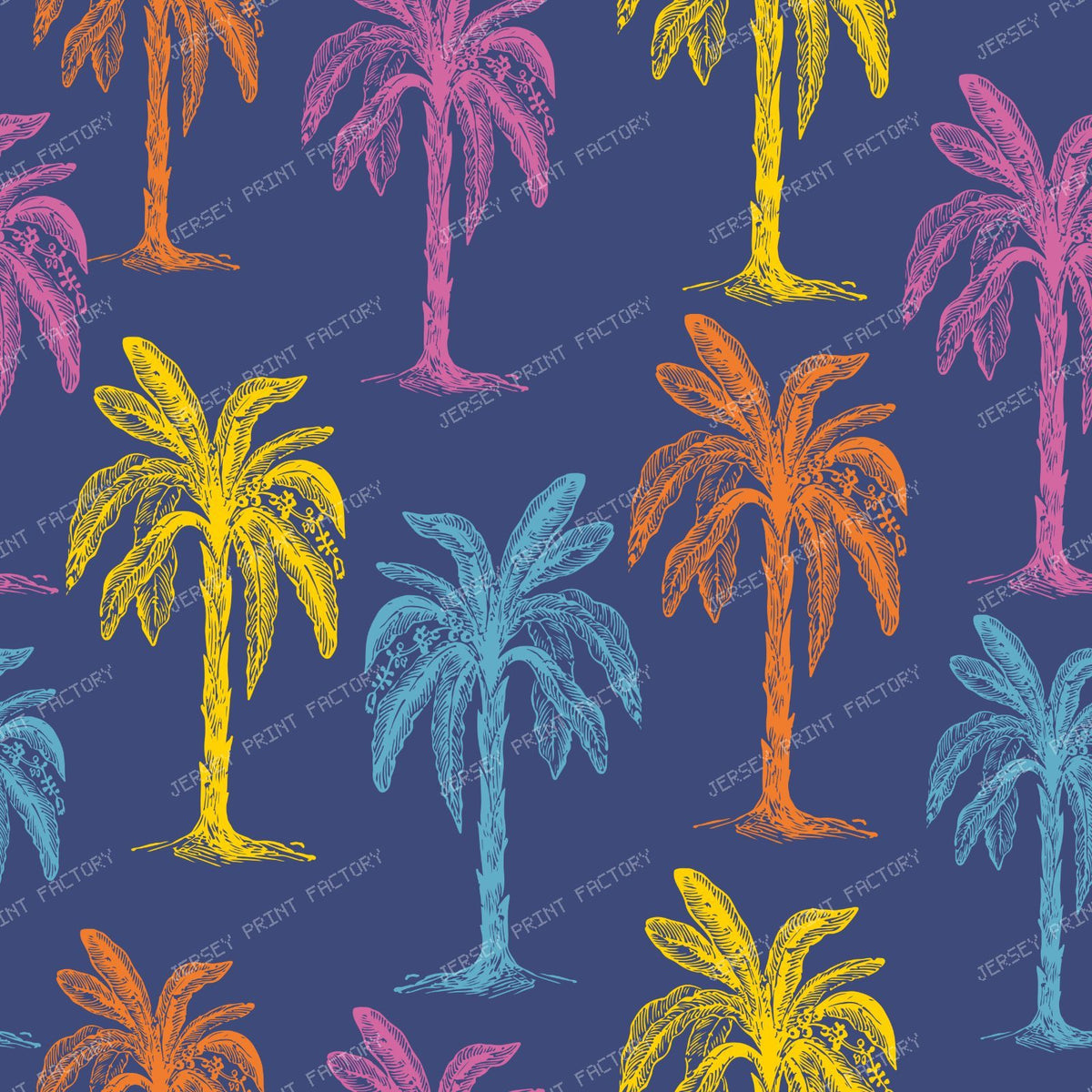 Colorful Palm Trees, Palm Pattern, Tropical Pattern — Colorful 2