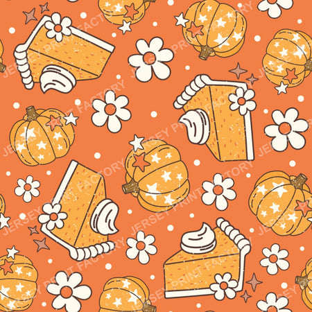 Thanksgving Pumpkin Pie Floral In Orange