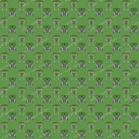 Lemurs in Love on Medium Green