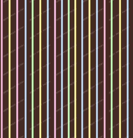 Retro Thin Stripes on Chocolate Brown
