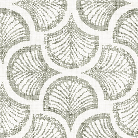 Ginkgo Leaf Scallop Fan Sage Green Olive