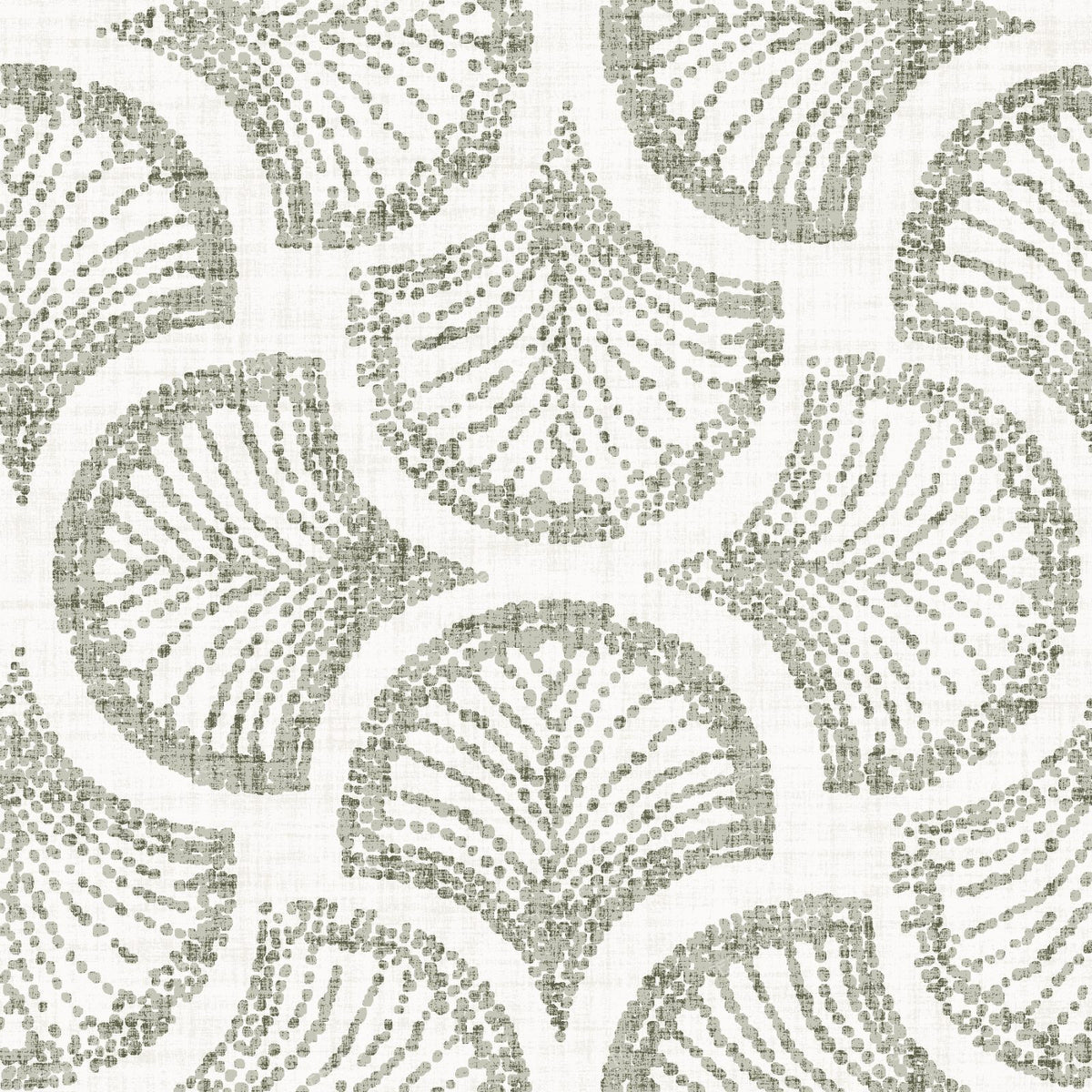 Ginkgo Leaf Scallop Fan Sage Green Olive