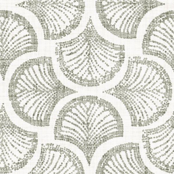 Ginkgo Leaf Scallop Fan Sage Green Olive