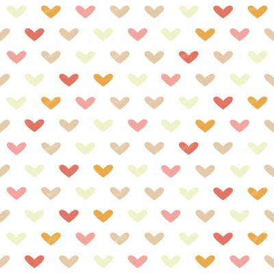 Pattern Of Hearts, Blue Hearts, Brown Hearts, Orange Hearts — Colorful 11
