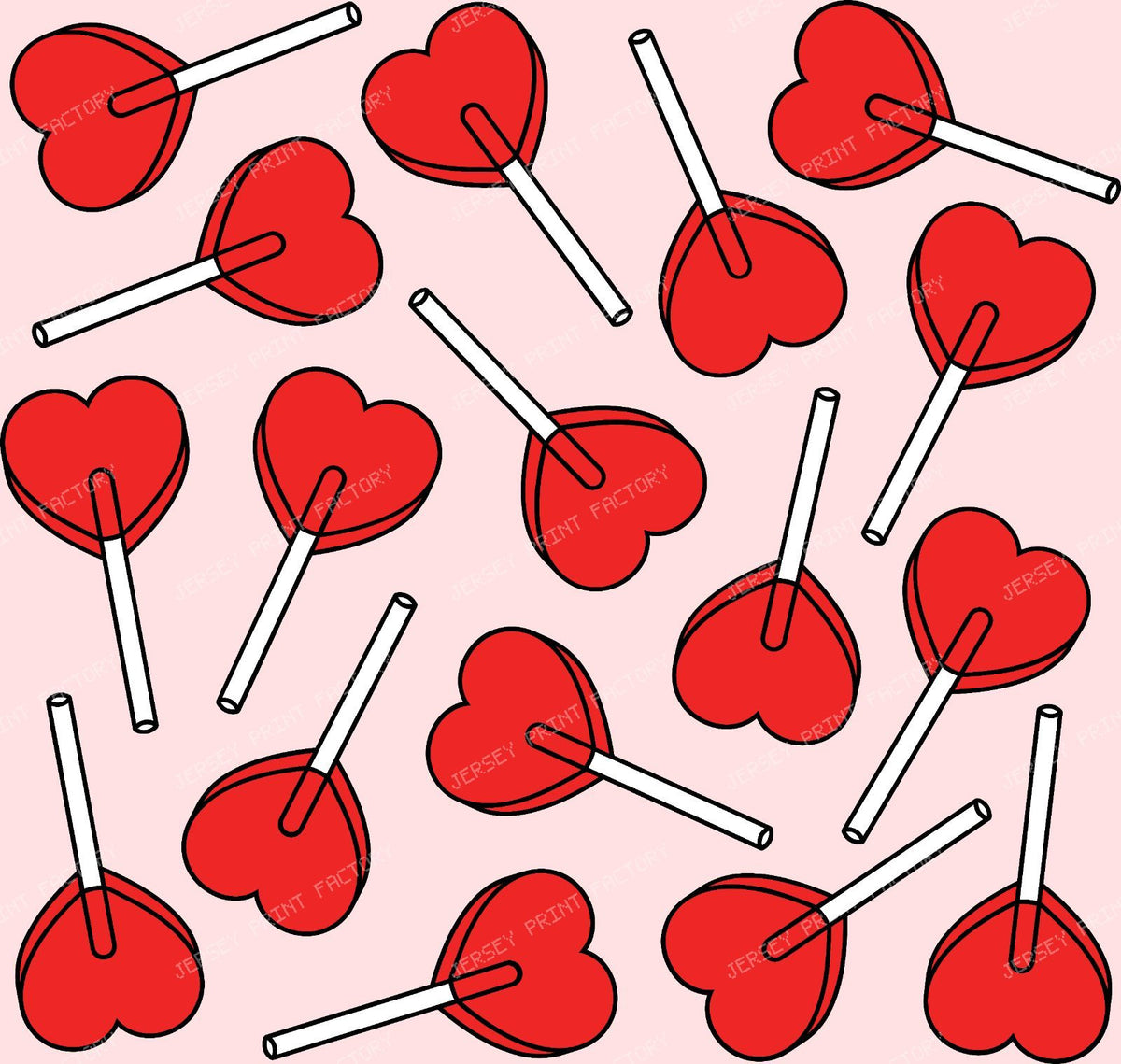 Blue Lollipops, Heart Lollipops, Lollipop Pattern — Red 3
