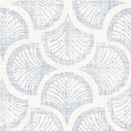 Dove Grey Blue Scallop Arch Geometric