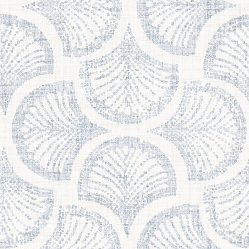 Dove Grey Blue Scallop Arch Geometric