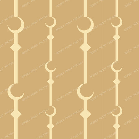 Crescents Beige On Sky Blue — Sandy Beige on Beige