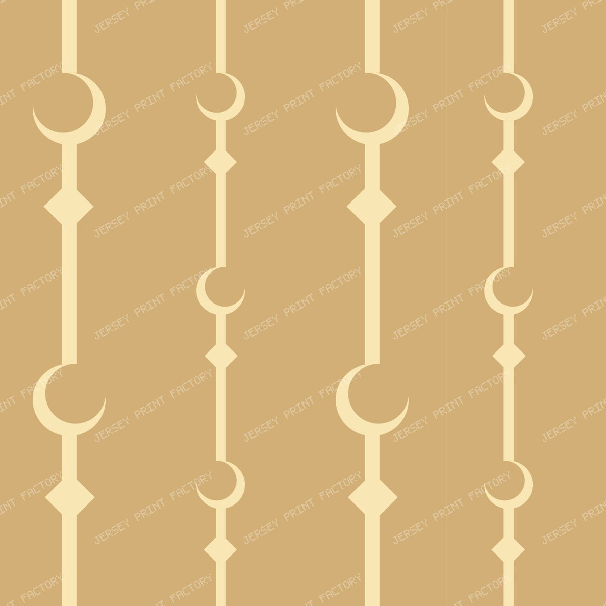 Crescents Beige On Sky Blue — Sandy Beige on Beige