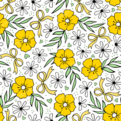 Coquette Meadow Wildflower Floral In Yellow