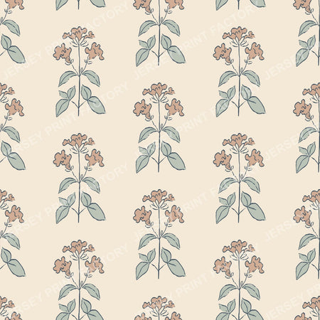 Vintage Block Print Sprigs Terracotta