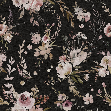 Meadow Floral Twilight - Moody Watercolor Floral