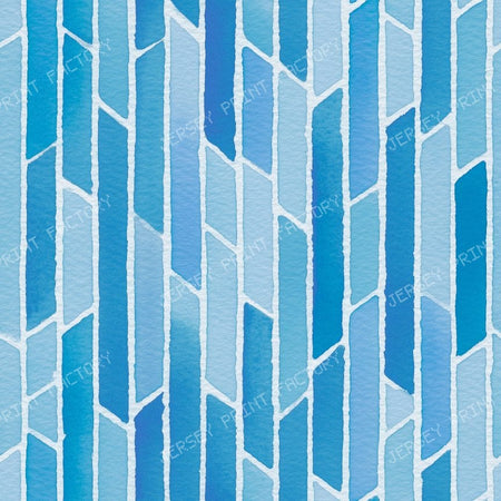 Watercolor Blue Geometric Vertical Blocks