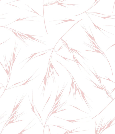 Sway - Soft Neutral Grass Pattern for Calm Modern Projects - Blush