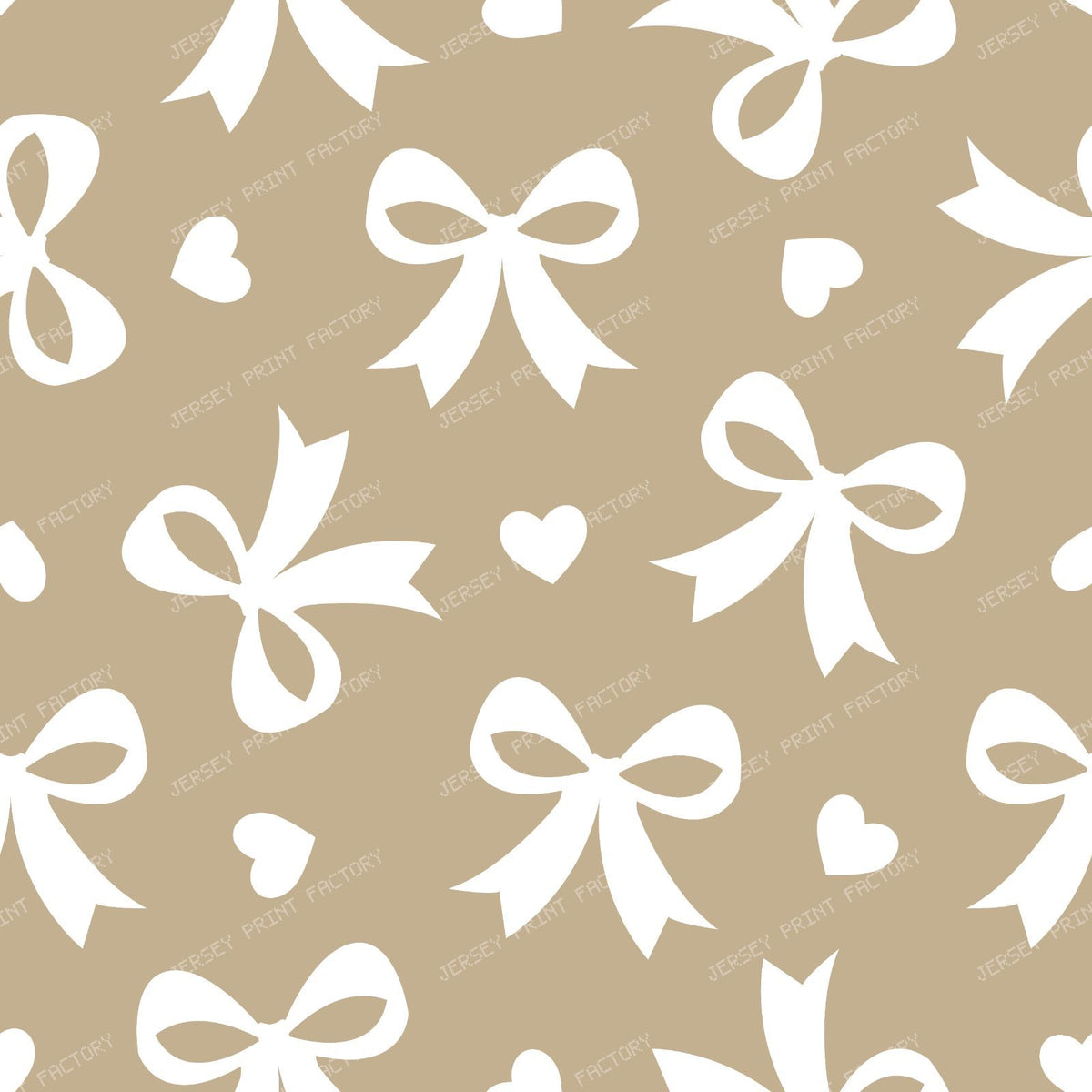Bow Pattern, Coquette Bow, Ribbon, Cute Bow, White Bow, Hearts, Black — Beige 1