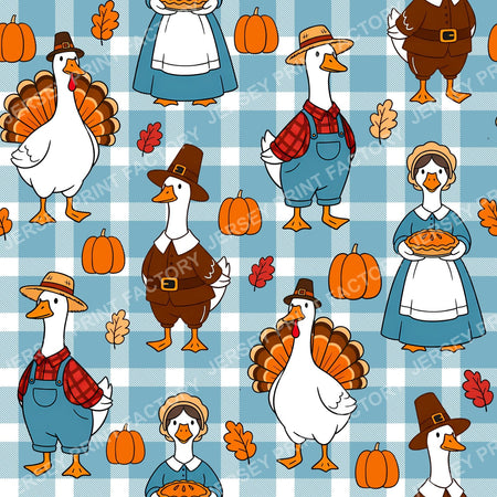 Silly Goose Thanksgiving On Blue