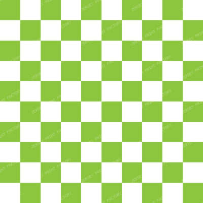 Black and White Squares, Checkered Pattern, Geometric Pattern — Green