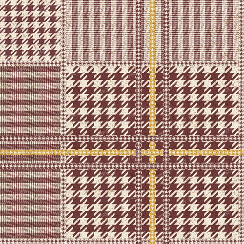 Modern Houndstooth Check — maroon red