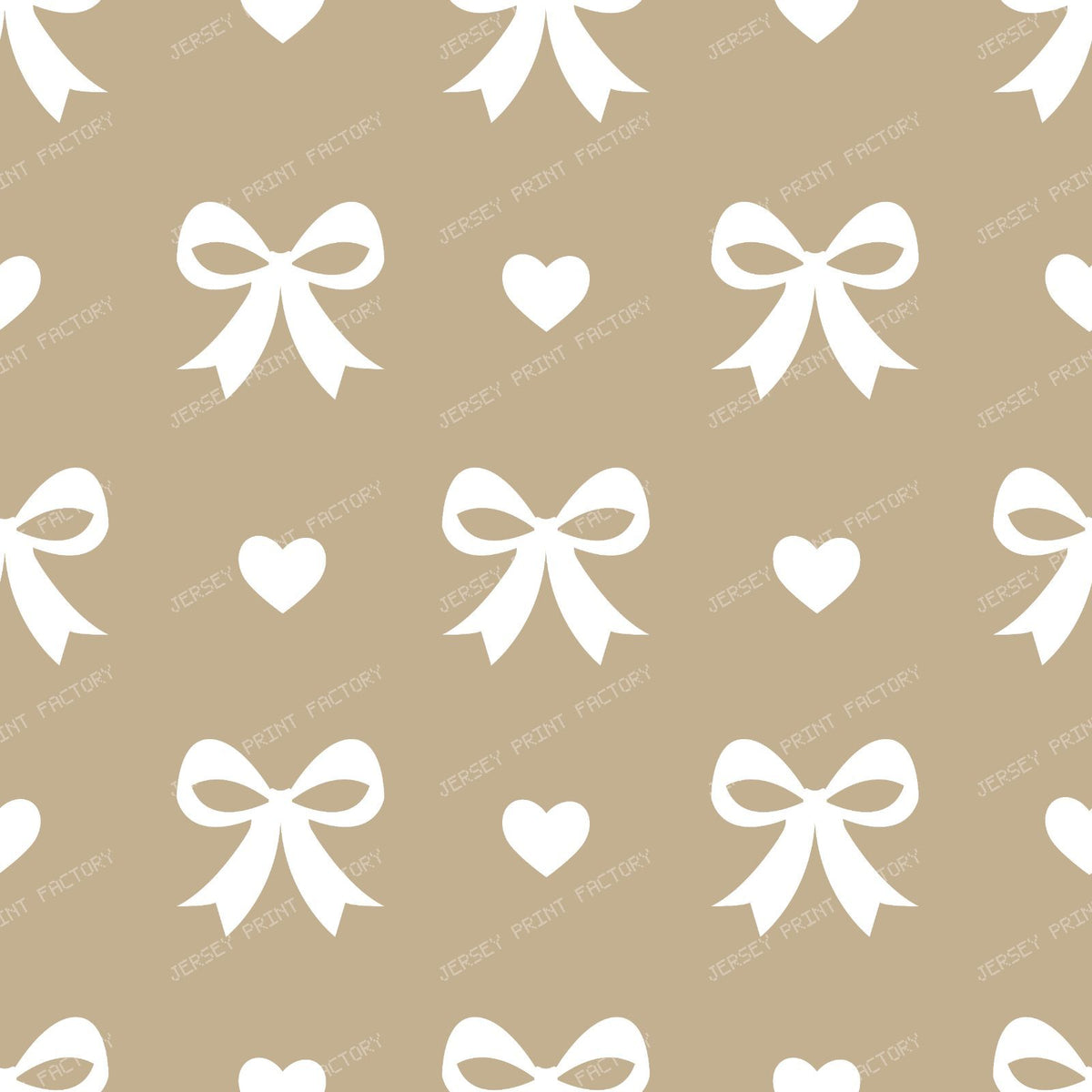 Bow Pattern, Coquette Bow, Ribbon, Cute Bow, White Bow, Hearts, Black — Beige 1