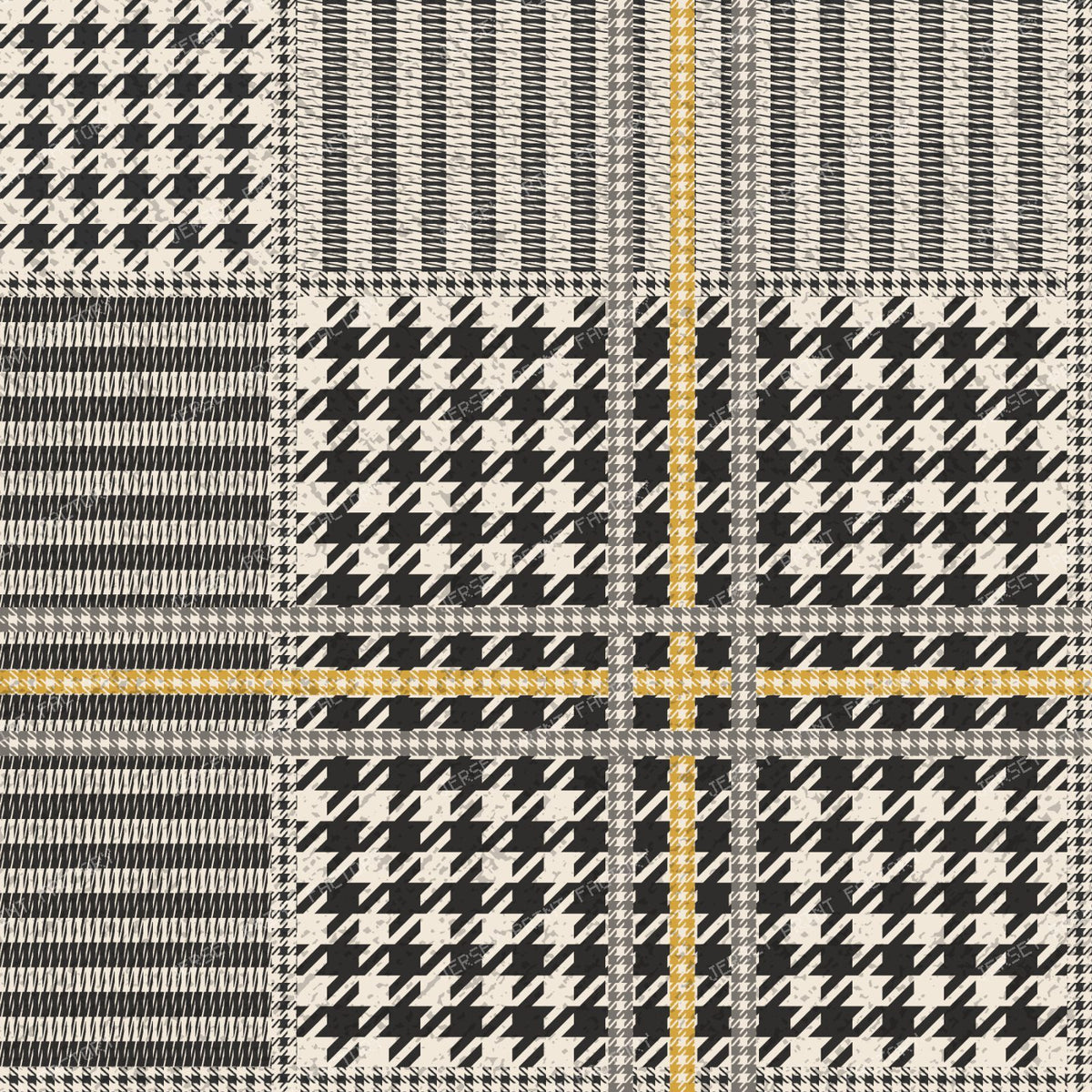 Modern Houndstooth Check — Black