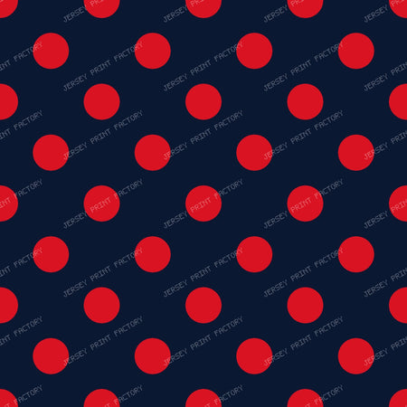 Neutral Minimalist Polka Dots Cherry Red Crisp White — Midnight Navy & Cherry Red