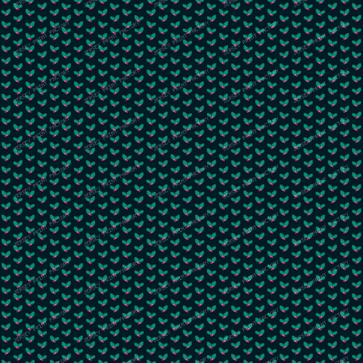 Christmas Holly on Deep blue
