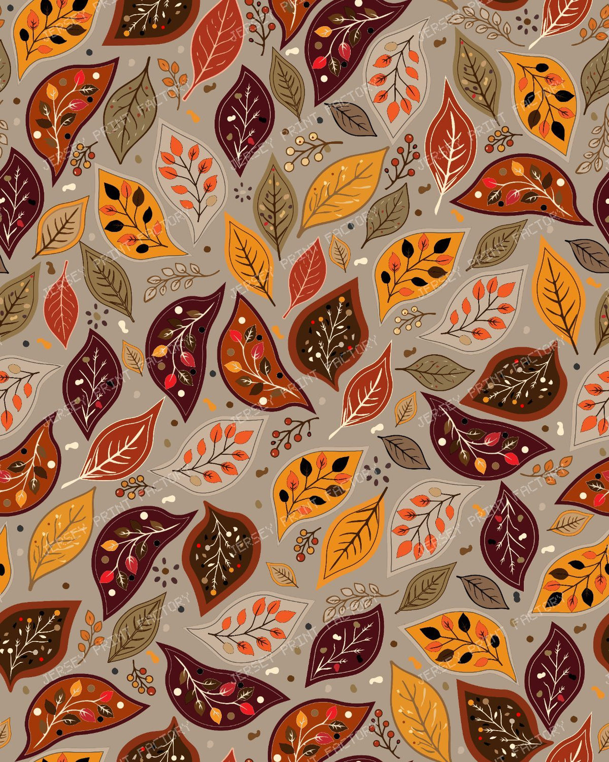 Autumn Botanical Leaves Pattern