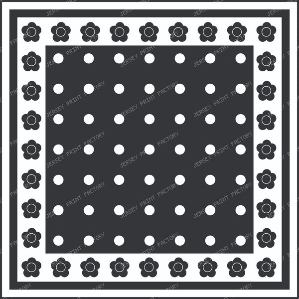 Polka Dots, Flowers, Patchwork, Pop Art, Black and White