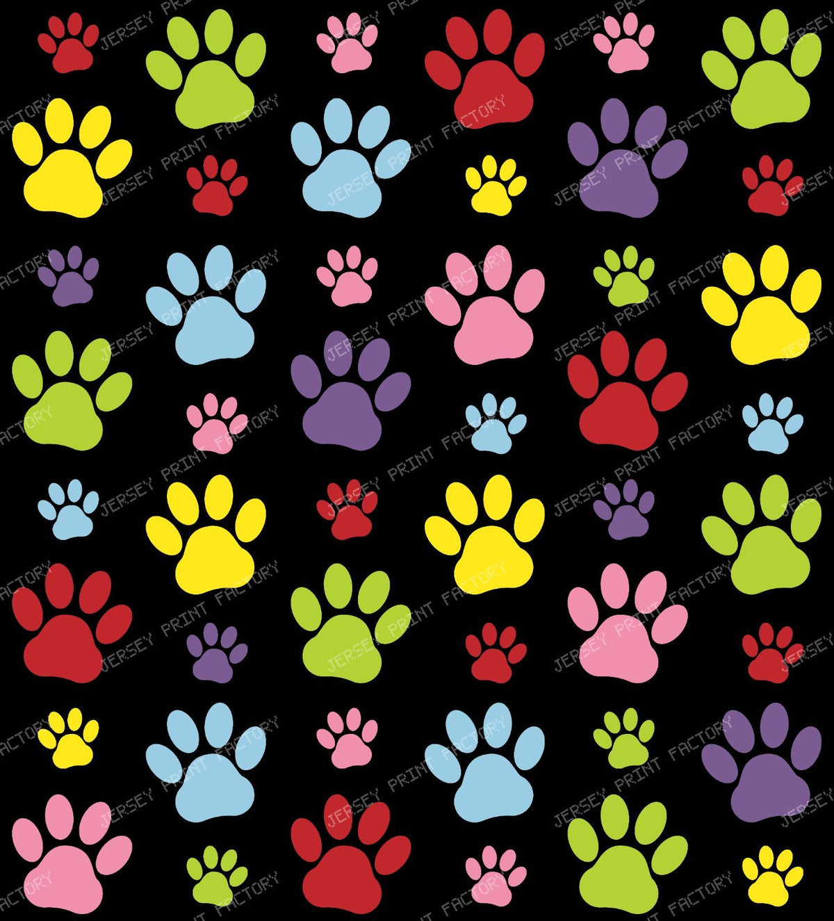 Colorful Paws, Paw Pattern, Dog Paws, Paw Prints — Colorful 2