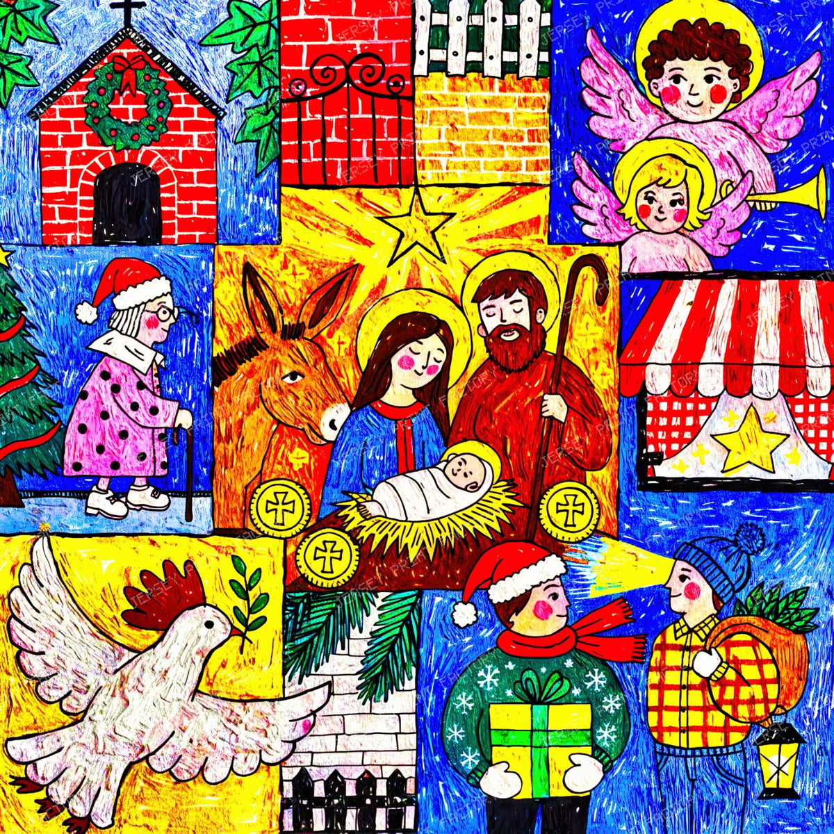 Watercolor Christmas design